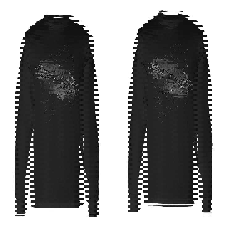 スペースdj アウタースペース ターンテーブル Edm アナログレコードプレーヤー 長袖Tシャツ