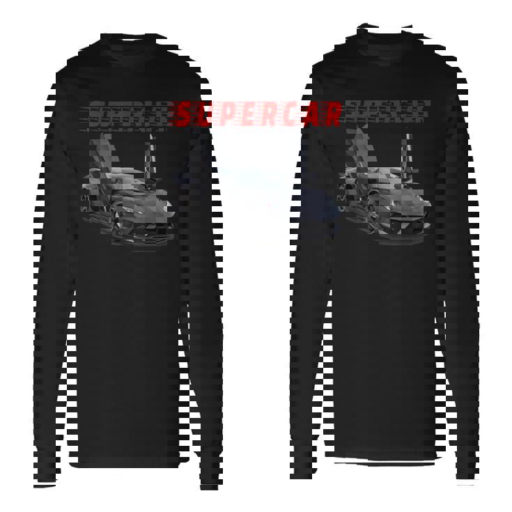 スポーツカーファンに最適なスーtシャツ。 長袖Tシャツ