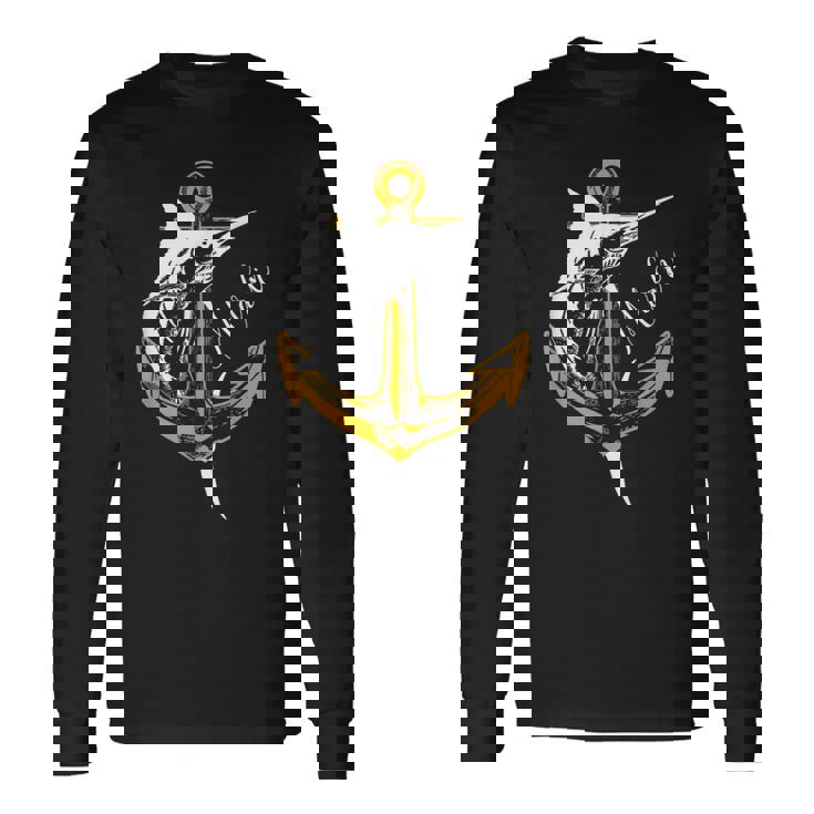 スポーツフィッシング カジキ メカジキ セイルフィッシュ アンカー付き 長袖Tシャツ