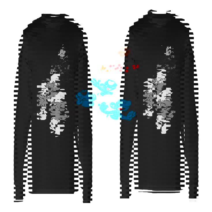 スマーフグループ スマーフ ガーガメル 魅惑のブルーフレンズのファン 長袖Tシャツ