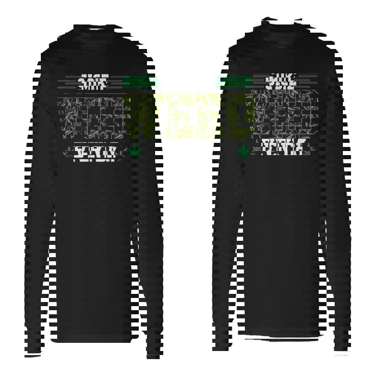 スモークウィード エブリデイ マリファナギフト 大麻スタイル 長袖Tシャツ