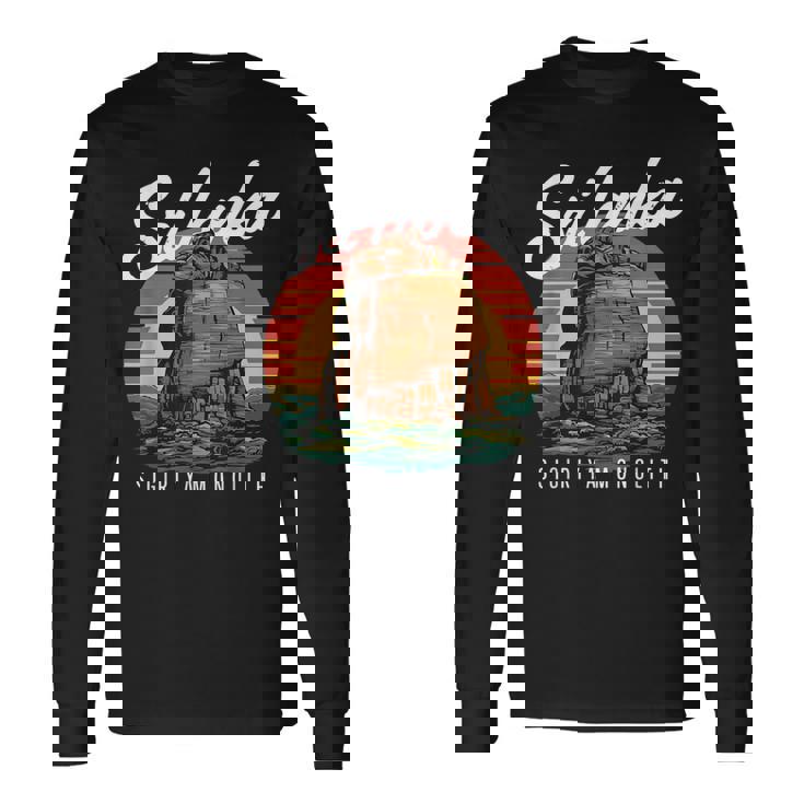 スリランカ モノリス シギリヤ 岩 要塞 城 旅行 長袖Tシャツ