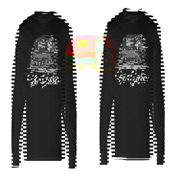 スリランカの国旗と友情 長袖Tシャツ