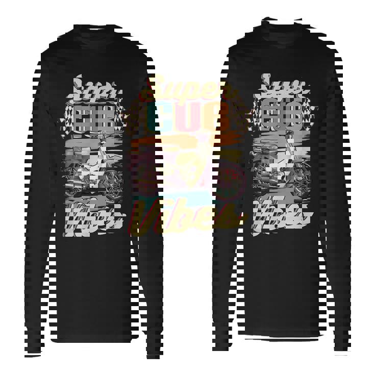 スーパーカブ C100 原付バイク ヴィンテージ バイブ レトロジャパン 長袖Tシャツ