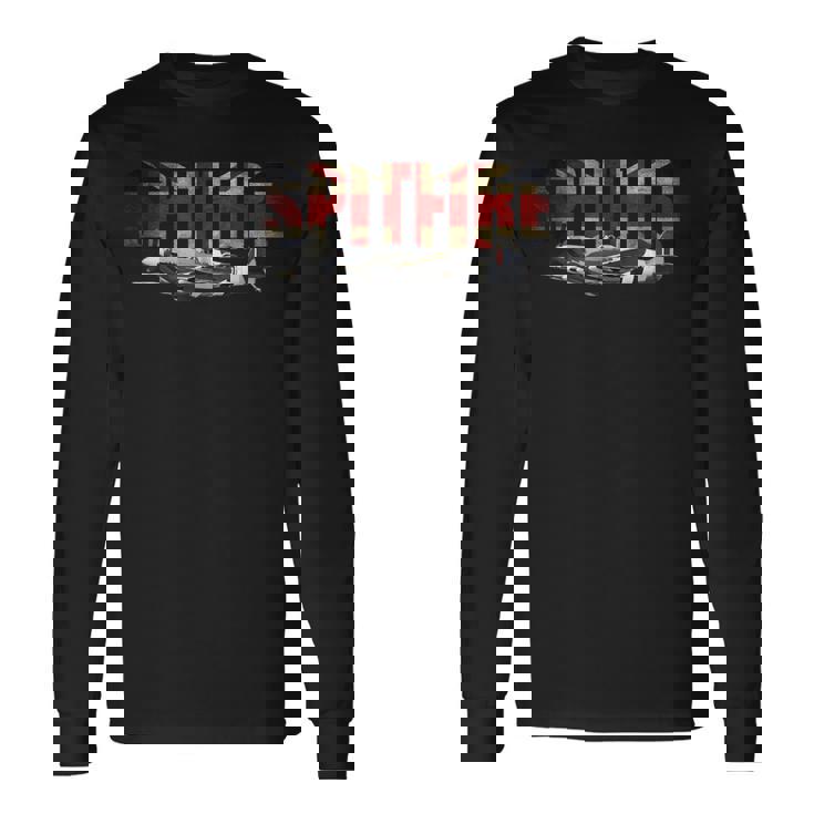 スーパーマリン スピットファイア 第二次世界大戦 戦闘機 ユニオンジャック 長袖Tシャツ