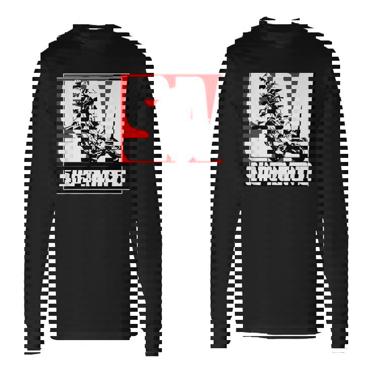 スーパーモトスーパーモタードエンデューロモトクロス 長袖Tシャツ