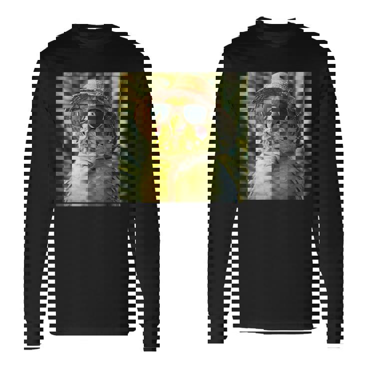 セキセイインコは休暇中、面白い動物、面白いオウム 長袖Tシャツ ギフトのアイデア