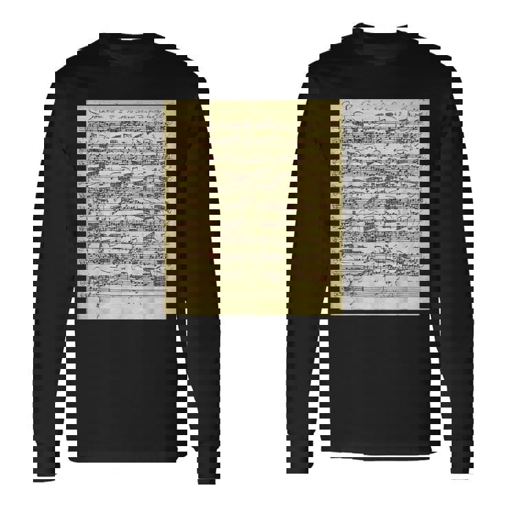 セバスティアン・バッハ ソナタ 楽譜 古典作曲家クラス 長袖Tシャツ