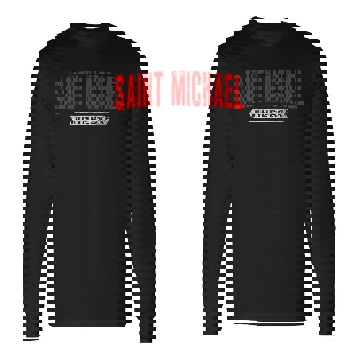 セントマイケルmn ミネソタ 面白い Usa City Roots ヴィンテージ ギフト 長袖Tシャツ