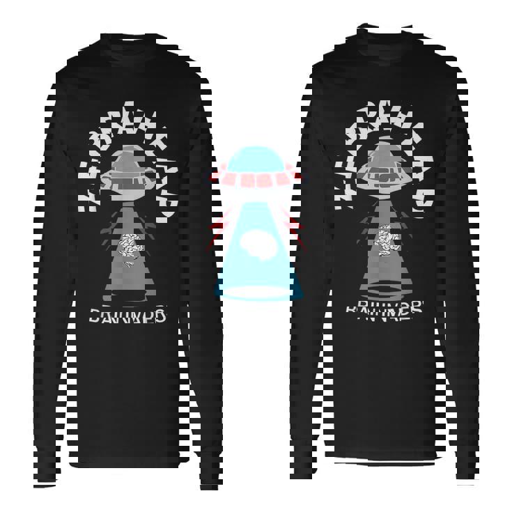 ゼブラヘッド脳侵略者面白いデザイン。 長袖Tシャツ