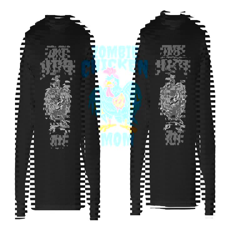 ゾンビ アンデッド 面白い 雄鶏 ハロウィン ゾンビ チキン ママ 長袖Tシャツ