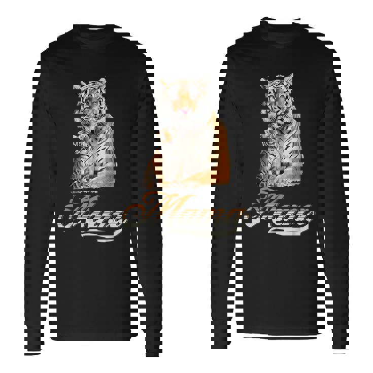 タイガー ママ&ベビー 母の日 トラ 動物好き 長袖Tシャツ