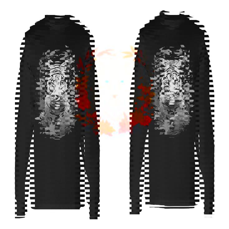 タイガー 動物 グラフィックアート トラ 長袖Tシャツ