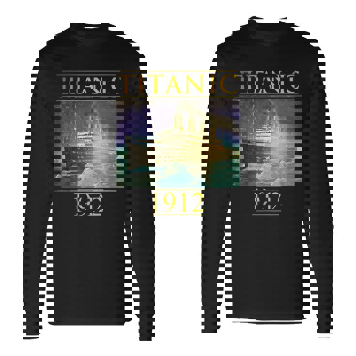 タイタニックtシャツ 帆船 ヴィンテージ クルーズベッセル 1912年 ギフト 長袖Tシャツ