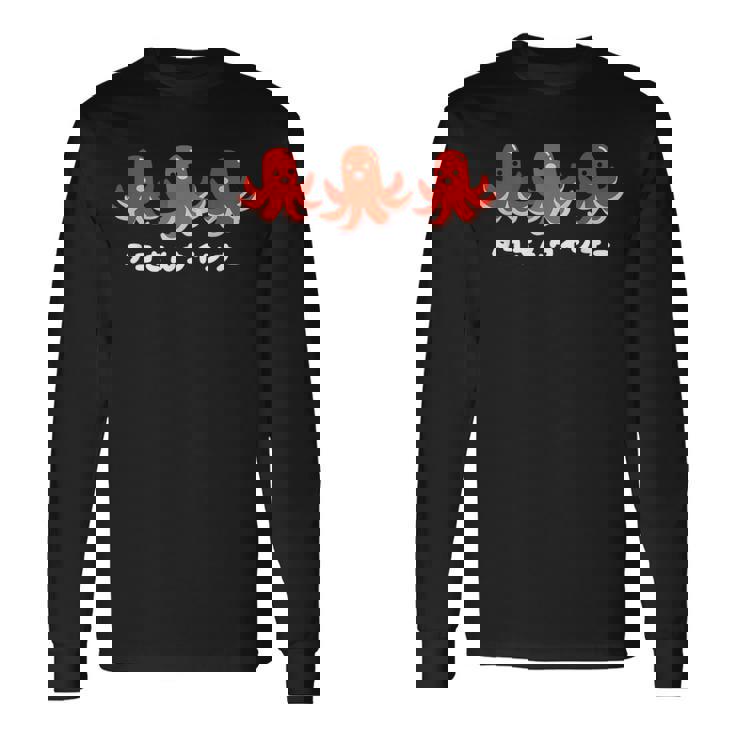 タコさんウインナー たこさん ウインナー 食べ物 イラスト かわいい おもしろ 長袖Tシャツ