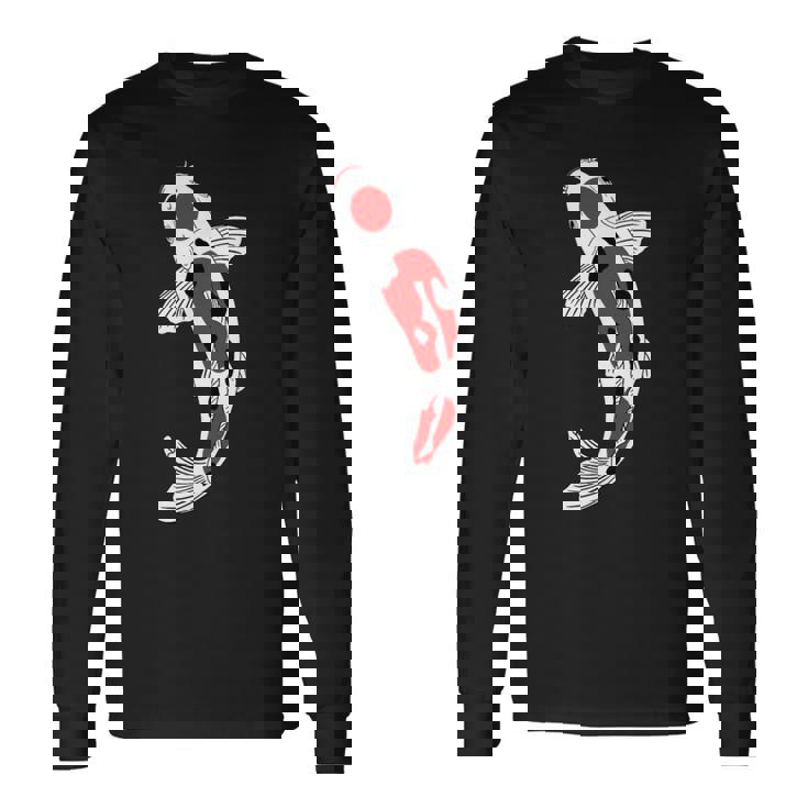 タンチョウサンケ 赤・白・黒鯉 長袖Tシャツ