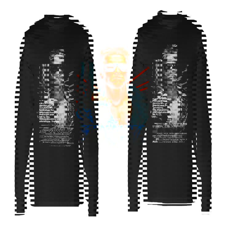 ターミネーター ポスター 映画 レトロf タイムトラベラー ゲーマー 長袖Tシャツ