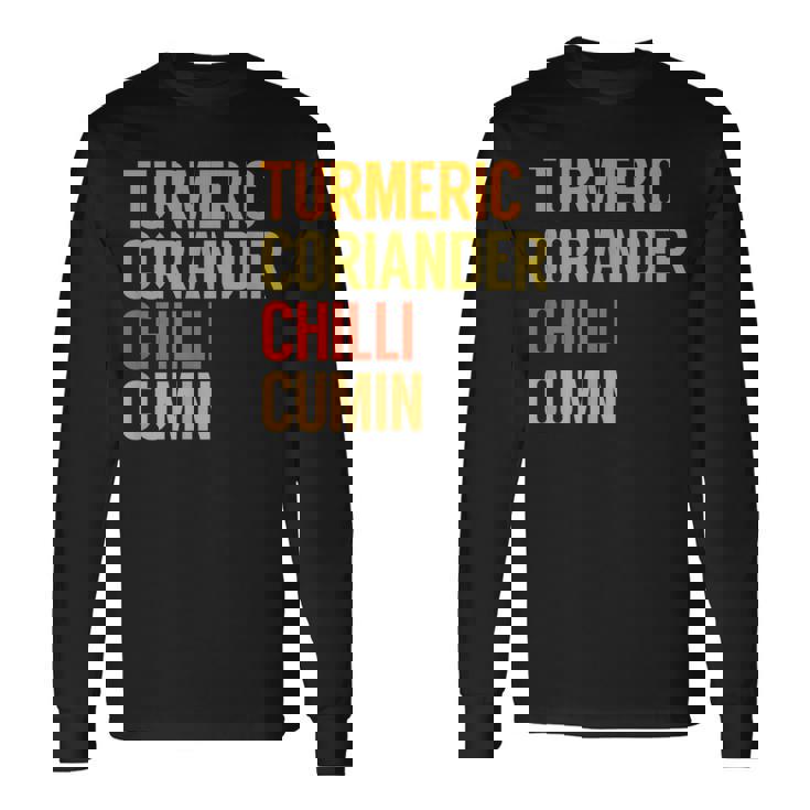 ターメリック コリアンダーチリクミン カレー 長袖Tシャツ