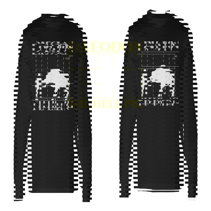 ダエオドン 地獄の豚 先史時代の絶滅した豚 長袖Tシャツ