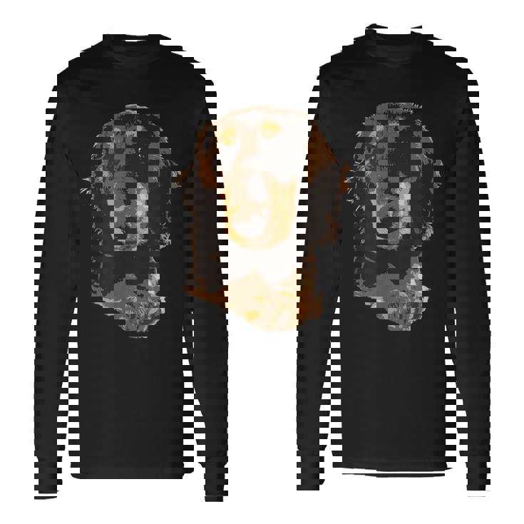 ダックス イラスト 愛犬家 犬 アート 長袖Tシャツ