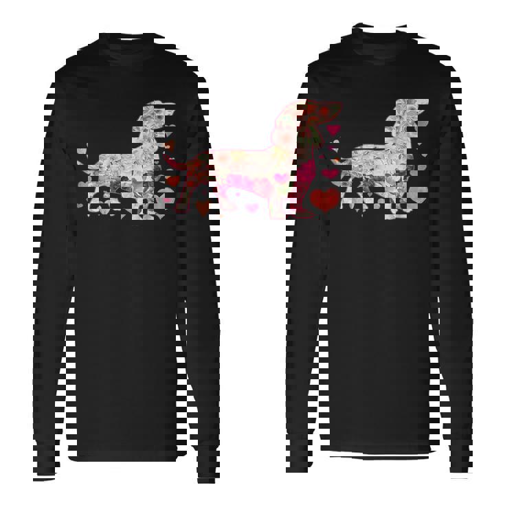 ダックスフント 解体新書 ミニチュアダックス 犬の飼い主 ダックスフント ギフト おもしろ犬 ダックスフント 長袖Tシャツ