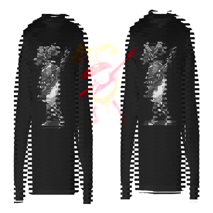 ダブ 大根 踊る 大根 野菜 長袖Tシャツ