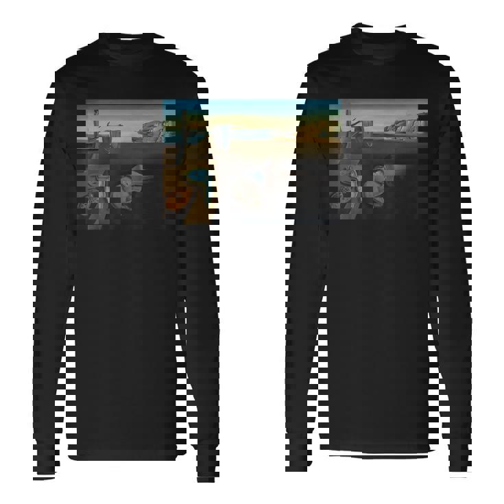 ダリによる有名な絵画の持続性 長袖Tシャツ