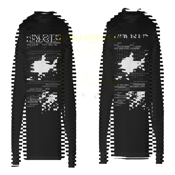 ダンクルオステウス デボン紀の海の怪物 絶滅動物 長袖Tシャツ ギフトのアイデア