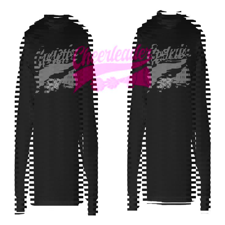 チアリーダー おもしろい チアリーディング チア練習 スポーツチーム 長袖Tシャツ