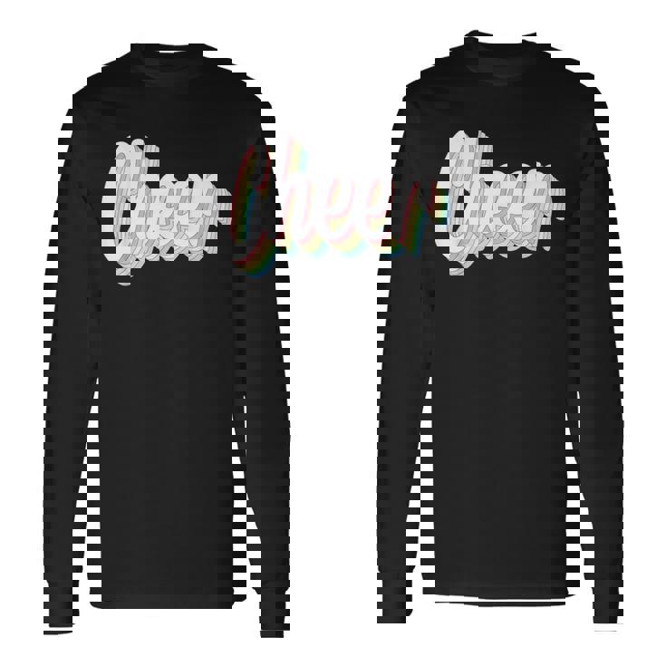 チアレトロチアリーダーチアリーディングチームギフト 長袖Tシャツ