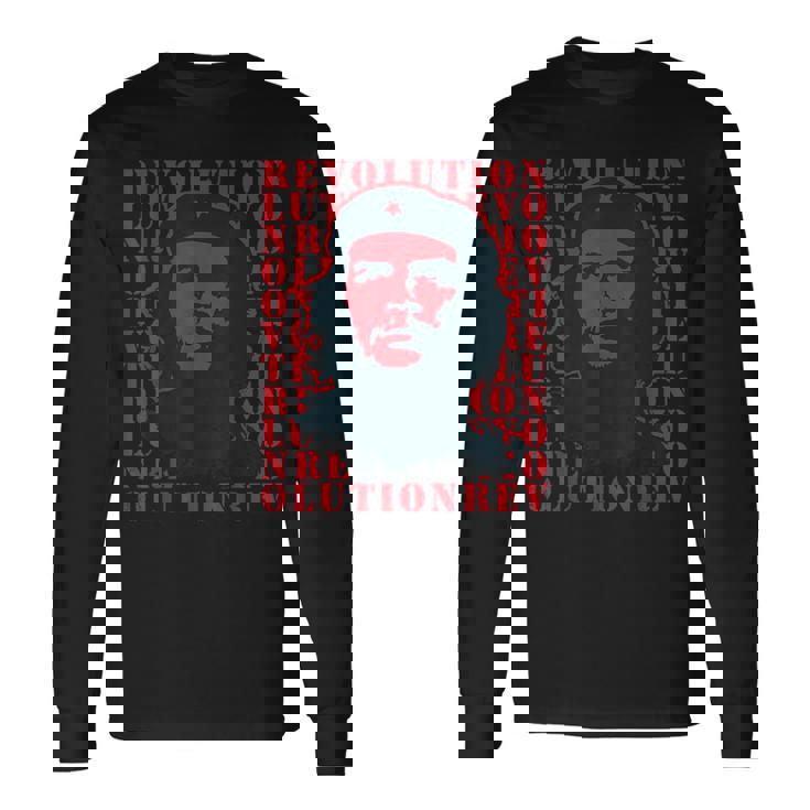 チェ・ゲバラ・レボリューション・レベル・レッド 長袖Tシャツ ギフトのアイデア