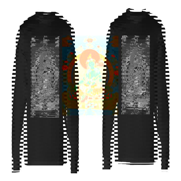 チベットタンカ サムサラ 曼荼羅 生命の輪 仏教 長袖Tシャツ