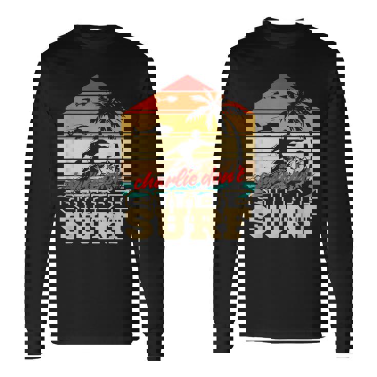 チャーリー・ドント・サーフィン・ミリタリー・ベトナム・サーフ 長袖Tシャツ