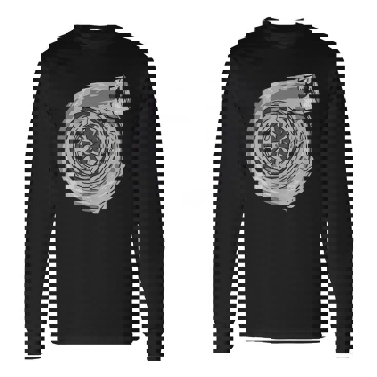 チューニング ターボチャージャー モータースポーツ 車好き 車 ターボ エンジン 長袖Tシャツ