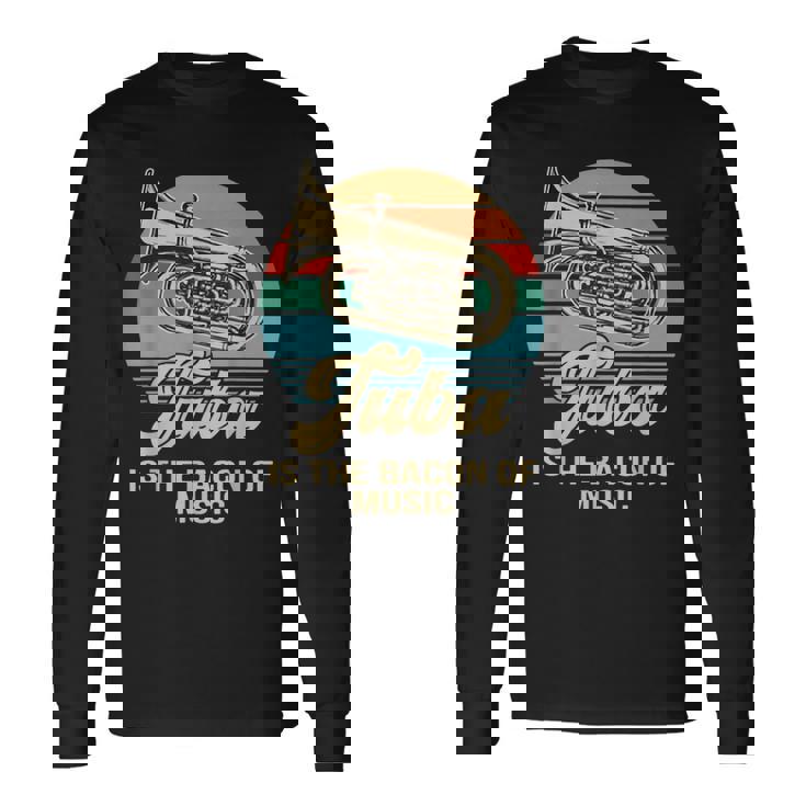 チューバは音楽の頂点チューバヴィンテージ 長袖Tシャツ