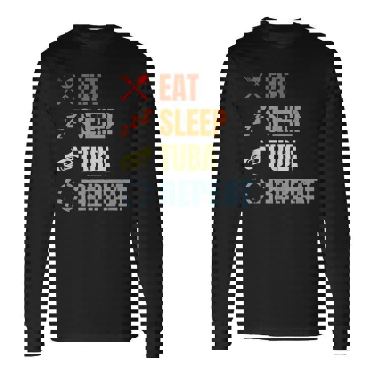 チューバ奏者スケジュール チューバ愛好家 金管楽器 長袖Tシャツ