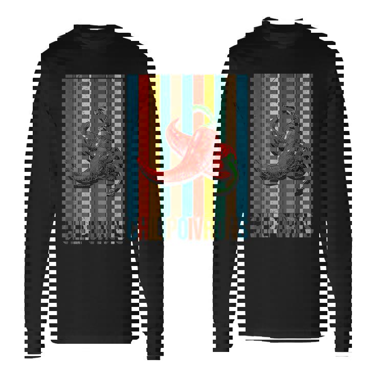 チリペッパー、レッドチリペッパー、レッドホットヴィンテージチリペッパー 長袖Tシャツ