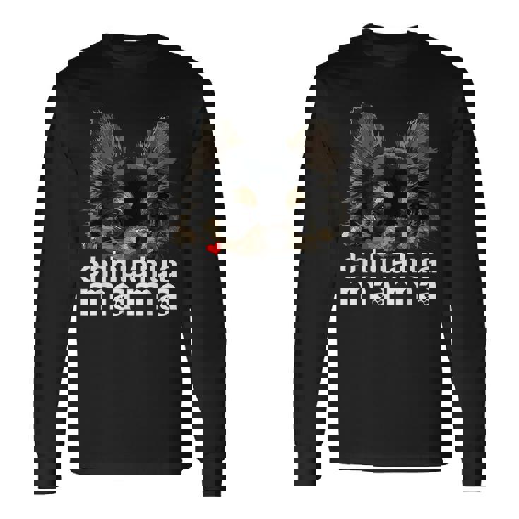 チワワ ママ チワワ 長髪 ママ ママ チワワ 犬 長袖Tシャツ