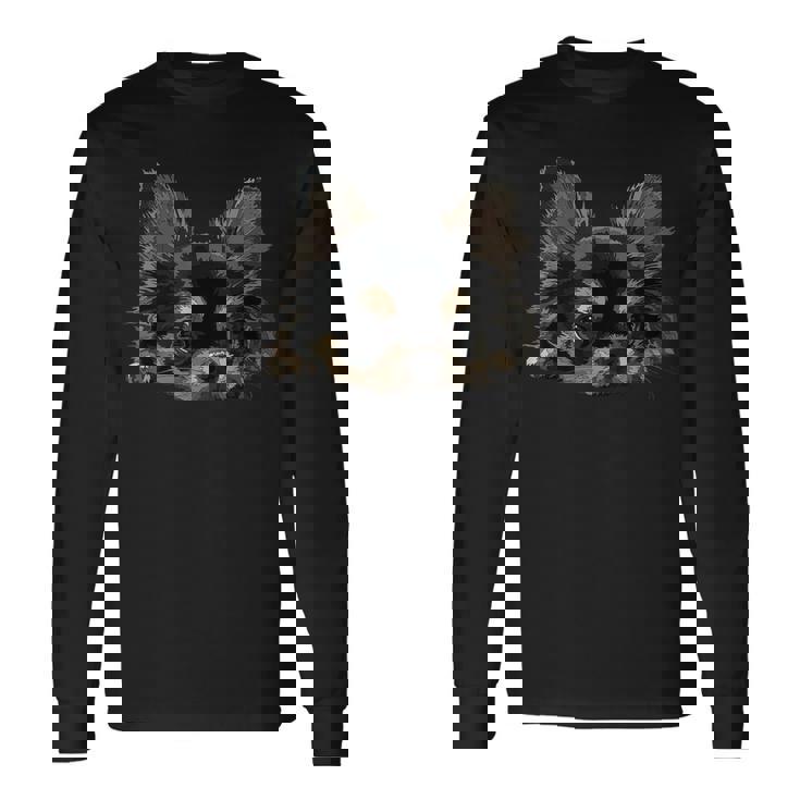 チワワ ロングヘア チワワ 子犬 犬好き ママ パパ 長袖Tシャツ