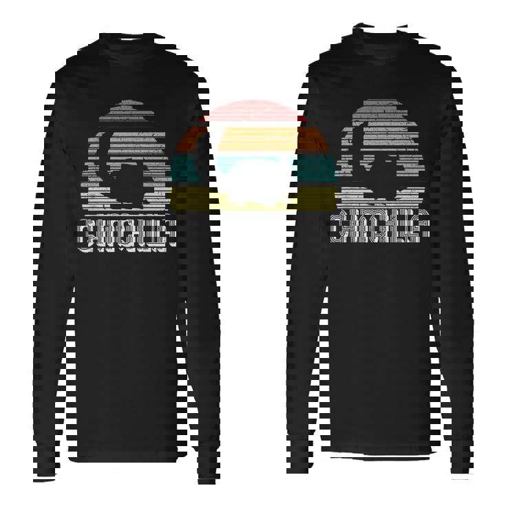 チンチラ I レトロ ナゲティール I ヴィンテージ チンチラ 長袖Tシャツ