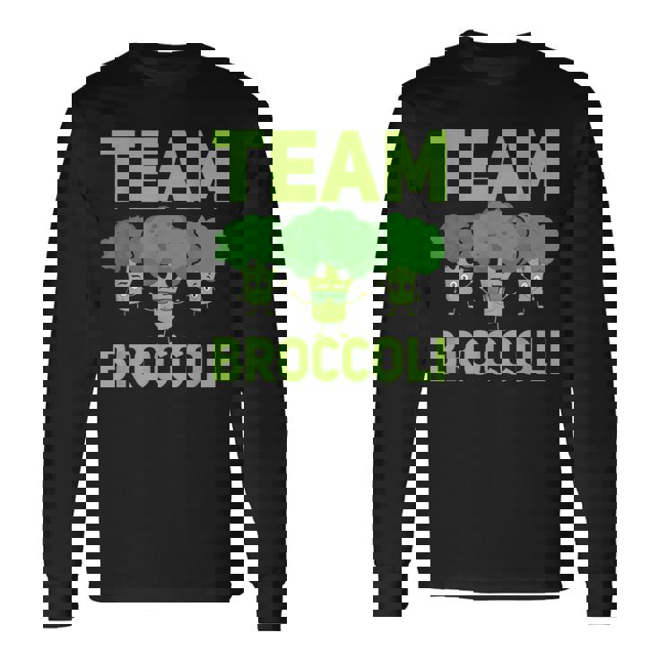 チーム ブロッコリー ビーガン ベジタリアン 植物ベース 野菜 長袖Tシャツ