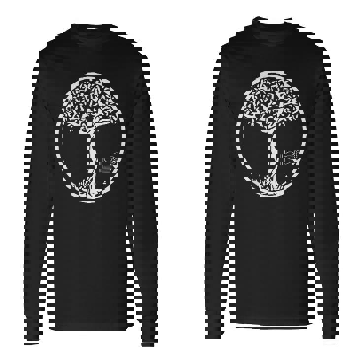 ツリーラブツリーラブアートデザインディスクツーザウェイオブツリーサス 長袖Tシャツ