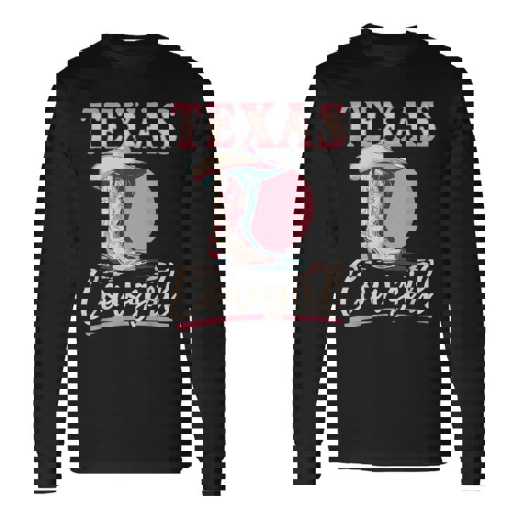 テキサス カウガール デザート ウエスタン テキサス カウガール 長袖Tシャツ