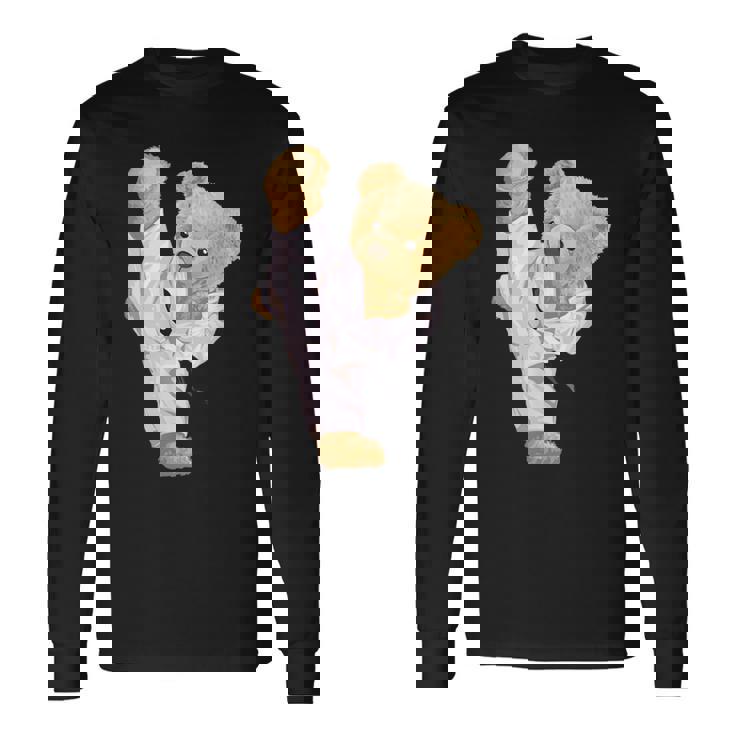 テディ空手ベア 長袖Tシャツ