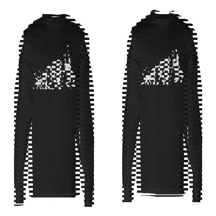 テニスの面白い進化 長袖Tシャツ