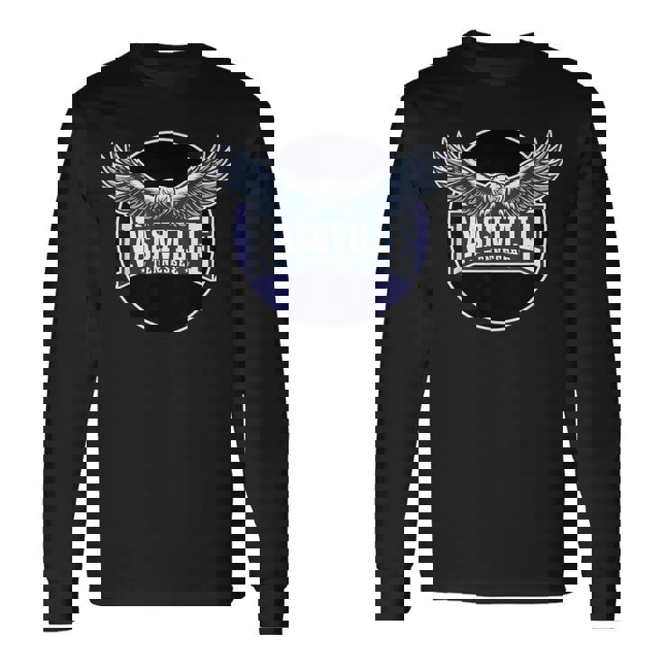 テネシー州ナッシュビル カントリー アメリカ合衆国西部ミュージックシティ 長袖Tシャツ