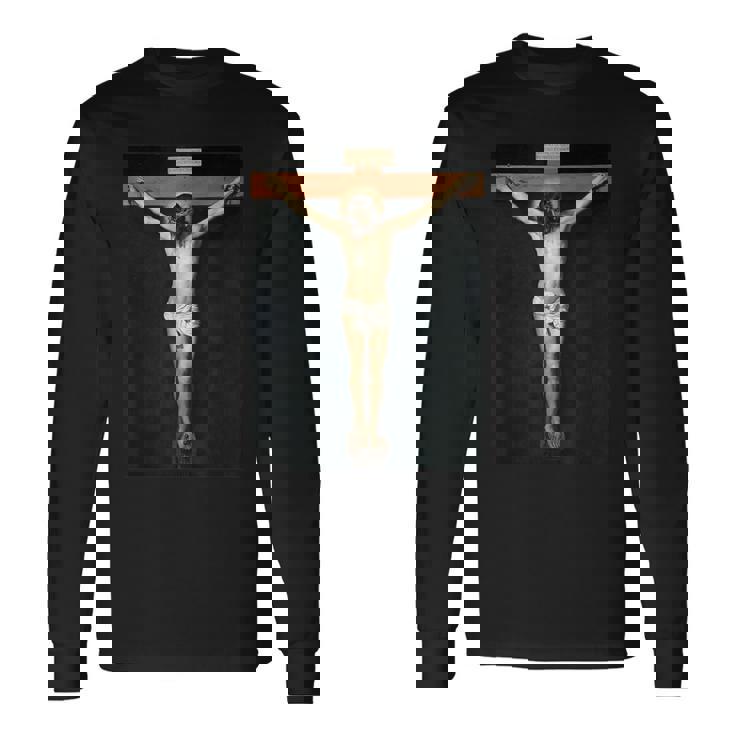 ディエゴベラスケス-＃2十字架につけられたイエスキリスト 長袖Tシャツ