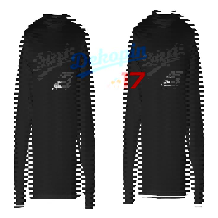 デコピン 大谷 Dekopin Decoy Decopin 前後デザイン 野球 かわいい 愛犬 ユニホーム風 長袖Tシャツ