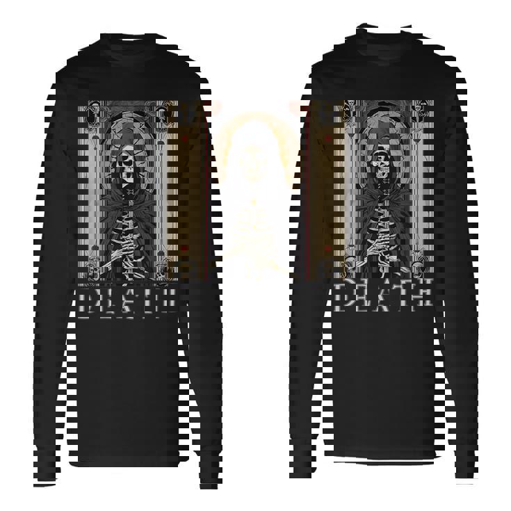 デスタロットカード、タロットリーダー、タロットカード、タロット愛好家 長袖Tシャツ