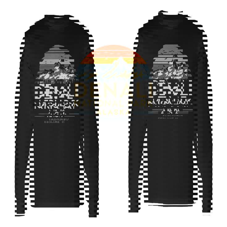 デナリ国立公園 アラスカ ハイキング キャンプ 山 お土産 長袖Tシャツ